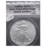 2016 W ANACS  SP70 SILVER EAGLE
