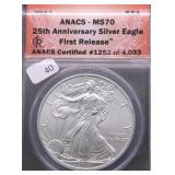 2011 ANACS  MS70 SILVER EAGLE