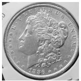 1886 MORGAN DOLLAR AU