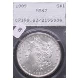 1885 PCGS MS62 MORGAN DOLLAR