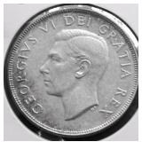 1951 CANADA SILVER DOLLAR AU