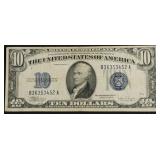 1934 10 $ SILVER CERTIFICATE VF30