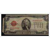 1928 TWO DOLLAR US LEGAL TENDER VF TEAR