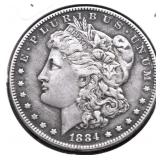 1884 MORGAN DOLLAR XF