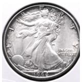 1944 GEM BU WALKING HALF DOLLAR PQ