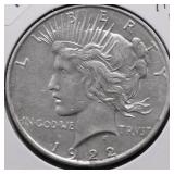 1922 D PEACE DOLLAR XF