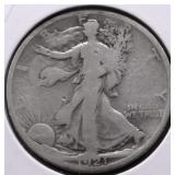 1921 WALKING HALF DOLLAR VG