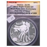 2013 W ANACS  EU70 SILVER EAGLE