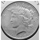 1923 S PEACE DOLLAR VF