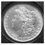 1887 MORGAN DOLLAR AU DETAILS