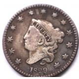 1829 LARGE CENT VG