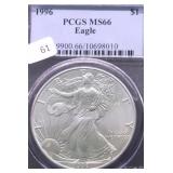 1996 PCGS MS66 SILVER EAGLE