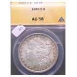 1882 S ANACS  AU58 MORGAN DOLLAR
