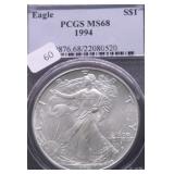 1994 PCGS MS68 SILVER EAGLE