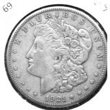 1921 S MORGAN DOLLAR XF