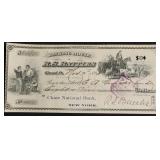 1893 CANCELLED CHECK XF $8.10