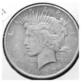 1922 PEACE DOLLAR XF