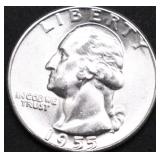 1955 SUPURB GEM WASHINGTON QUARTER