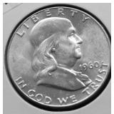 1960 CHOICE BU FRANKLIN HALF DOLLAR