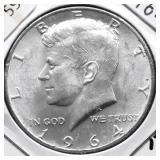 1964 CHOICE BU KENENDY HALF DOLLAR