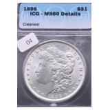 1896 ICG UNC DETAILS MORGAN DOLLAR