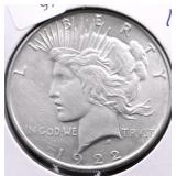 1922 PEACE DOLLAR AU