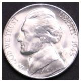 1945 S GEM BU SILVER WAR NICKEL