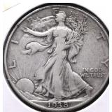 1938 WALKING HALF  DOLLAR