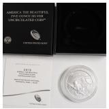 5 OZ .999 SILVER WAR IN PACIFIC ATB QUARTER W BOX