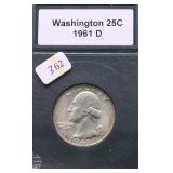 1961 D GEM BU WASHINGTON QUARTER