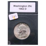 1962 D GEM BU WASHINGTON QUARTER