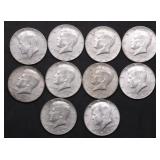 10 40 % SILVER HALF DOLLARS