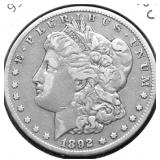 1892 CC MORGAN DOLLAR XF