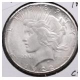 1922 S CHOICE BU PEACE DOLLAR
