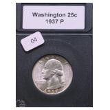 1937 GEM BU WASHINGTON QUARTER
