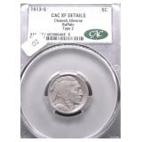 1913 S TYPE 2 CAC XF DETAILS BUFFALO NICKEL
