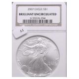 2007 NGC GEM BU SILVER EAGLE