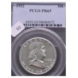 1952 PCGS PROOF 65 FRANKLIN HALF DOLLAR