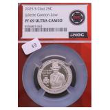 2025 S NGC PF69UC JULIETTE GORDON LOW QUARTER