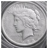 1923 PEACE DOLLAR VF