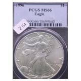 1996 PCGS MS66 SILVER EAGLE