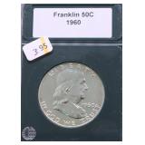 1960 GEM PROOF FRANKLIN  HALF DOLLAR
