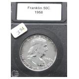 1958 GEM PROOF FRANKLIN HALF DOLLAR