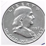1957 PROOF FRANKLIN HALF DOLLAR