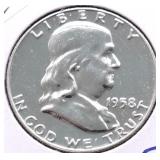 1958 PROOF FRANKLIN HALF DOLLAR