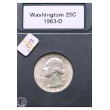 1963 D GEM BU WASHINGTON QUARTER