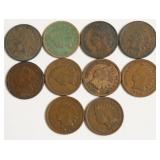 10 INDIAN HEAD CENTS
