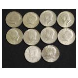 10 40 % SILVER HALF DOLLARS