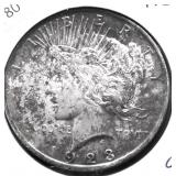 1923 CHOICE BU PEACE DOLLAR