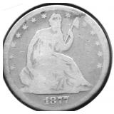 1877 S SEATED HALF DOLLAR G